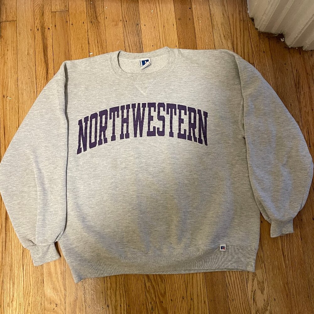 Vintage Northwestern Crew Neck Sweatshirt Russell Athletic XL